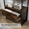 Industrial Bookcase with File Cabinet Drawers, 62.7 in Tall Bookshelf 4 Tier - 4 of 4