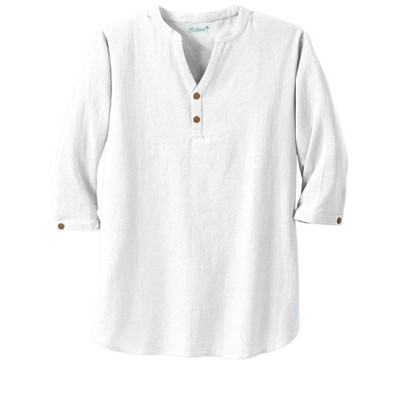 Kingsize Men's Big & Tall Gauze Mandarin Collar Shirt - Big - 8xl ...