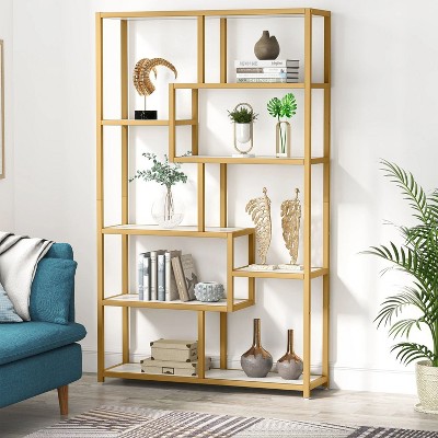 Hommoo Modern Bookshelf, 8-Open Shelf Bookcase Storage Organizer