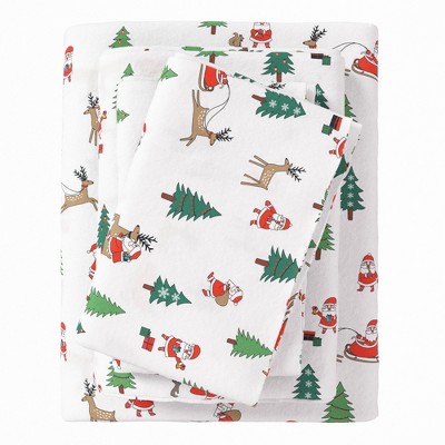 100% Cotton Christmas Flannel Sheets - Great Bay Home
