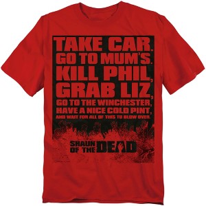 Shaun Of The Dead List Adult T-Shirt - 1 of 4