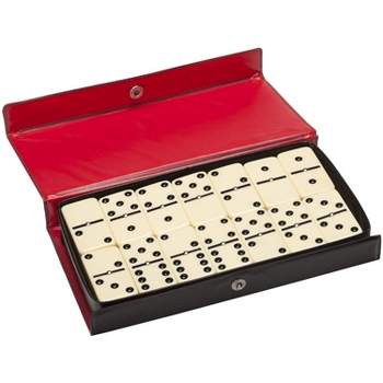WE Games Double Six Dominoes with Spinners - Ivory Tiles, Club Size