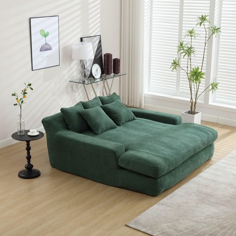 CENGHU Chenille 2-seater Lazy Sofa Bed, Comfy Sofa- Deep Seat Couch, Sleeper Sofa - image 1 of 4