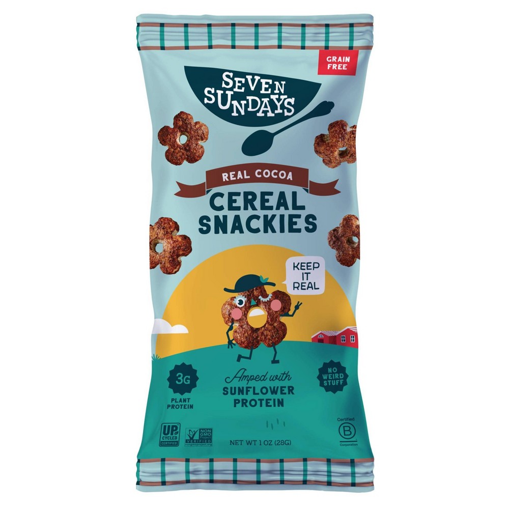 Seven Sundays Real Cocoa Sunflower Cereal Snackies - 1oz