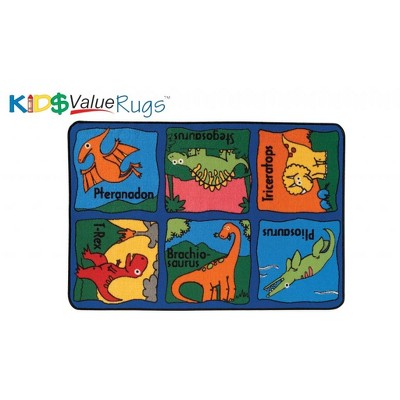 Carpets for Kids Dino-mite Value Learning Rug, 3' x 4'6 Rectangle