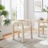 Modway  Astrid Upholstered Barrel Dining Chair in Porcelain Performance Velvet – Open Back Velvet Dining Room Chair with Arms - 2 of 4