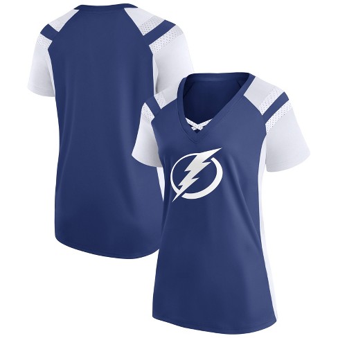 NHL Tampa Bay Lightning Women's Gray Short Sleeve Fashion T-Shirt - S