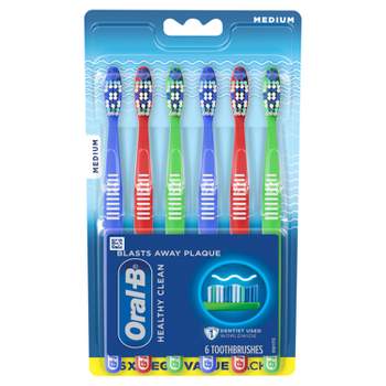 Oral-B Healthy Clean Toothbrushes Medium - 6ct