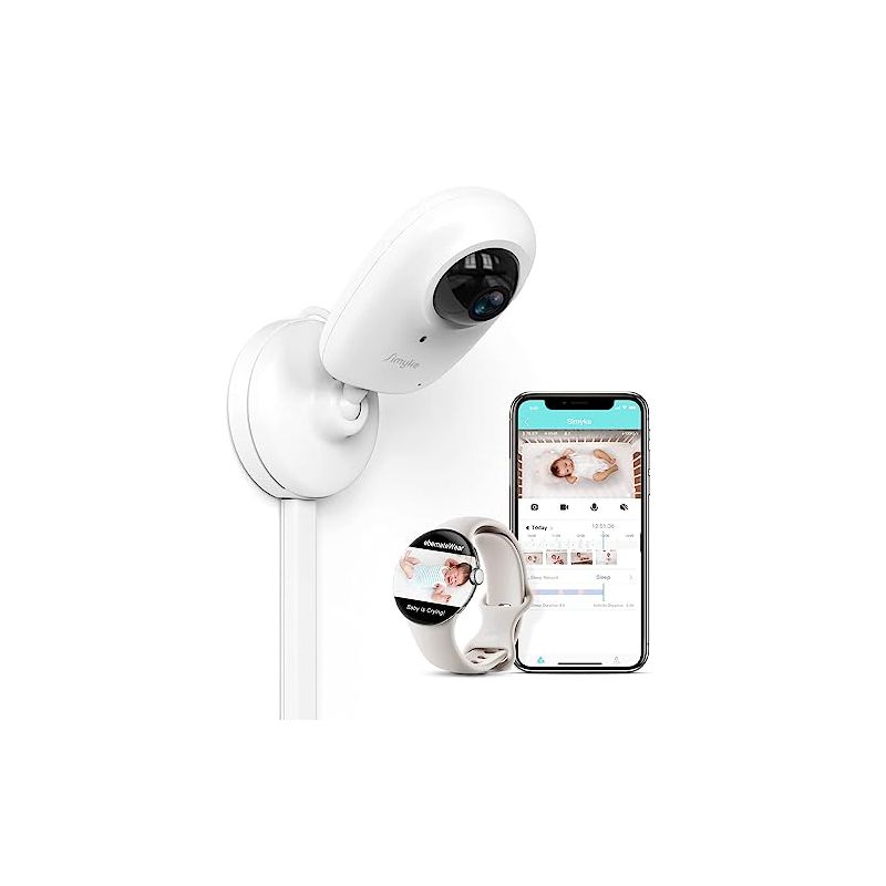 Simyke Smart Baby Monitor - 1080P HD Camera, Smartwatch Connectivity, 1 of 7