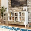 FUFU&GAGA Brown Retro Style Pantry Cabinet, Large Capacity Storage, Multi-functional Application, Creating Elegant Home Space - 3 of 4