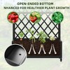Spassway 71"H*35"W*16"D Metal Planter Box with Trellis Outdoor Raised Garden Bed With Privacy Screen Planters for Climbing Plants Vines Vegetables - 4 of 4