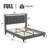 Full Size Bed Frame, Upholstered Platform with Headboard, Wooden Slats, Non-Slip and Noise-Free, No Box Spring Needed, Easy Assembly - 3 of 4
