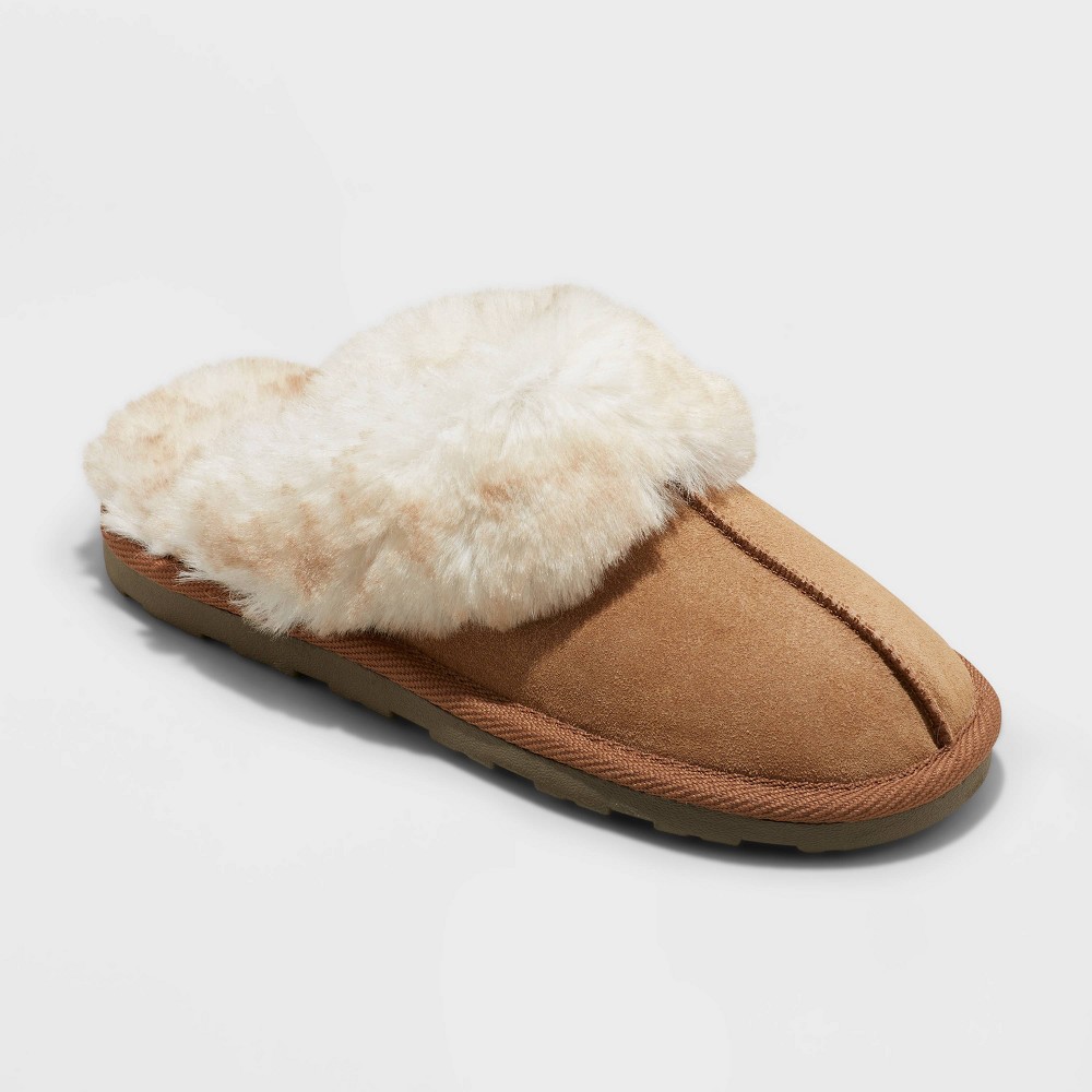 Women's Chandra Leather Slide Slippers - Stars Above Chestnut 10, Brown