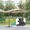 Sonkuki 10X8FT Outdoor Patio Cantilever Umbrella With Canopy, 360°Rotation Offset Umbrella - 4 of 4