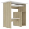 vidaXL Desk White and Sonoma Oak 31.5 in.x17.7 in.x29.1 in. Engineered Wood - 4 of 4