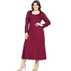 Plus Size Long Sleeve Maxi Dress - 24seven Comfort Apparel™ - 2 of 4