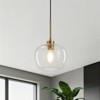 GTCLIGHTING Modern Gold Pendant Light Chandelier,9.75" Round Ceiling Pendant with Adjustable Chain for Dining Room Kitchen Island - 3 of 4