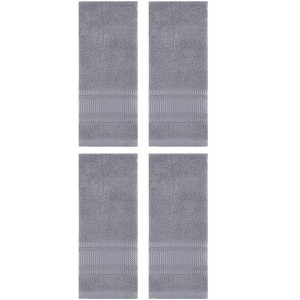 REGALWOVEN 4 Pcs Solid Cotton Soft Absorbent Waffle Design Hand Towel 13" x 29" - 1 of 4
