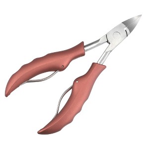 Unique Bargains Toe Nail Clippers Professional Nail Clipper Kit for Travel or Home Pink Stainless Steel - 1 of 4