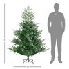 6/7.5 ft Artificial Christmas Tree Holiday D¨¦cor with 795/1288 Branches, Auto Open, Steel Base, Wide Shape, Easy-to-Shape Branches - 3 of 4
