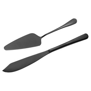 Unique Bargains Wedding Cake Cutting and Server Set 1 Set 2 Pcs - 1 of 3