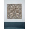 Wood Floral Handmade Wall Decor with Mandala, Carved Art - Olivia & May: Traditional Style, Vertical Orientation - 2 of 4