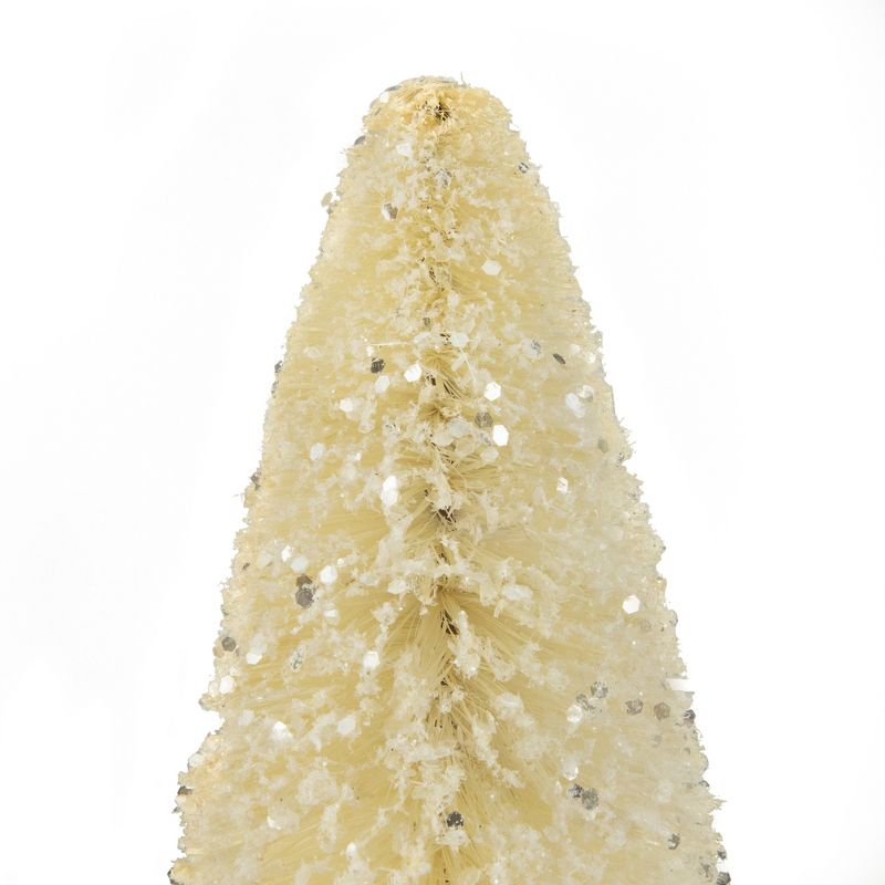 Northlight 8.75" Glittered Cream Sisal Christmas Tree Decoration, 5 of 6