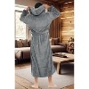 ADR Men's Robe, Warm Plush Hooded Bathrobe Man, Full Length Fleece Robe Man with Hood - 3 of 4