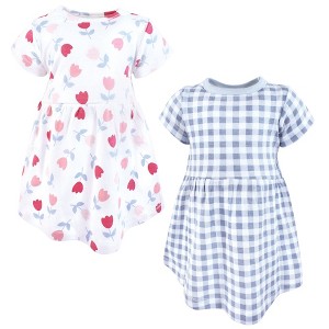 Luvable Friends Hudson Baby Short-Sleeve Dresses 2pk - 1 of 2