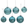 Kurt Adler 60-80MM Glass Shiny & Matte Teal Mercury Ball Ornaments, 20-Piece Set - 2 of 4