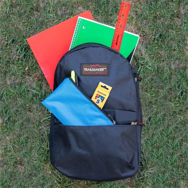 Lote de 24 mochilas Trail maker con útiles escolares para niños - Mochila de 19 pulgadas al por mayor y kits de útiles escolares (colores para niño) 5