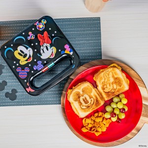 Uncanny Brands Disney Mickey Mouse and Minnie Mouse Sandwich Maker - 1 of 4