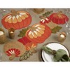 Saro Lifestyle Beaded Pumpkin Placemat, 14" Round, Orange (Set of 4) - 4 of 4