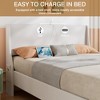 VECELO Upholstered Full/Queen Size Bed Frame with Headboard & Wingback, Platform Bed with USB & Type-C Ports - 4 of 4