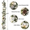 6ft Silver Pre-Lit Garland with 20 Battery-Operated Lights, Ball Ornaments, Ribbons and Bows for Indoor/Outdoor Decor - 3 of 4