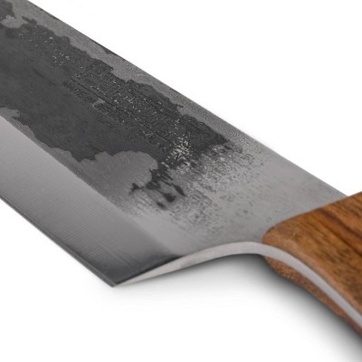 Petromax Hand Sharpened Chef's Knife, Stainless Steel Blade with Hardwood Handle, Knives for Home and Camping