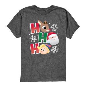 Boys' - Rudolph - Rudolph Ho Ho Ho Short Sleeve Graphic T-Shirt - 1 of 4