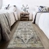 2x6 Vintage Washable Rug, Machine Washable Entryway Carpet with Distressed Gray Pattern, Low Pile Fade-Resistant - 4 of 4