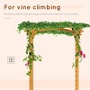 Gulches 90in Wood Garden Arbor Arch with Trellis Wall for Climbing & Hanging Plants, Decor for Party, Weddings, Birthdays & Backyards - 3 of 4