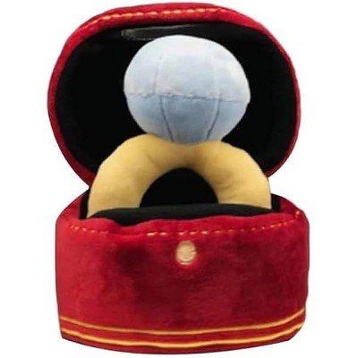 HomeSoGood Squeak Plush Toy, Interested Diamond Ring Case, Stuffed Pet Chew Soft Pet Supplies Dog Toy for Dog Wedding