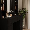 LIVAREEmlen Vanity Tables with Mirror and Hair Dryer Rack, Dressing Tables in the Bedroom and Dressing Room are Equipped with Dressing Stools - 3 of 4