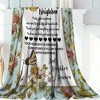 Floral Print Personalized Neighbor Appreciation Throw Blanket - Soft Flannel Fleece, All-Season Comfort, Lodge Style. - 2 of 4
