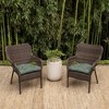 ARDEN earthFIBER Outdoor Wicker Chair Cushion, 2 Pack, 20 x 18, Water Repellent, Fade Resistant 20 x 18, Sage Green Texture - 3 of 4