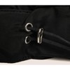 FATMOON Women’s Nylon Shouder Bag Pleated Crescent Purse with Drawstring Wrinkled Shoulder Straps Hobo Handbag Small Tote, Black - 4 of 4