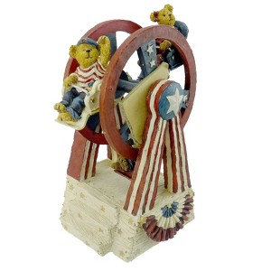 Boyds Bears Resin 8.0 Inch Martha Dolly George Music Box Patriotic Bearstone 1E Animal Figurines - 1 of 3
