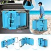 Gymax 1PCS/2PCS Outdoor Beach Lounge Chair Folding Chaise Lounge 5-Level Backrest Blue & Green/Blue/Turquoise/Gray/Black/Beige/Pink/Hot Pink - 4 of 4