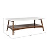 NicBex Modern 48" Wood Rectangle Coffee Table with 2 Layer Storage for Living Room and Office - 2 of 4