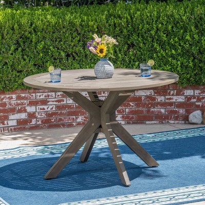 Large round outdoor online dining table