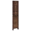 vidaXL Partition Screen 4 Panels Paulownia Wood Dark Brown - 4 of 4