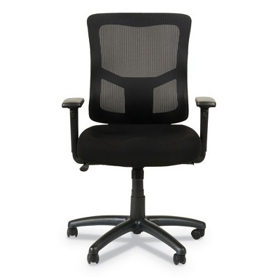 Alera Alera Elusion II Series Mesh Mid-Back Swivel/Tilt Chair, Adjustable Arms, Supports 275lb, 17.51" to 21.06" Seat Height, Black
